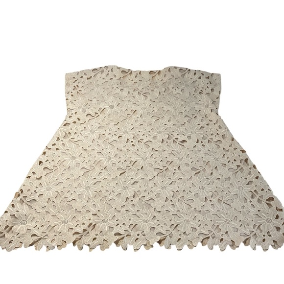 Anna Sui Women's Ivory Cream Floral Crochet Lace Sleeveless Boho Top Blouse Sz S - Picture 14 of 14
